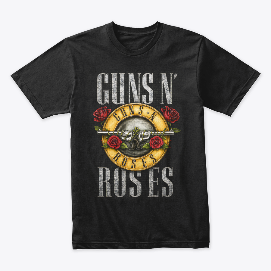 Camiseta Algodon Guns n Roses Logo Art