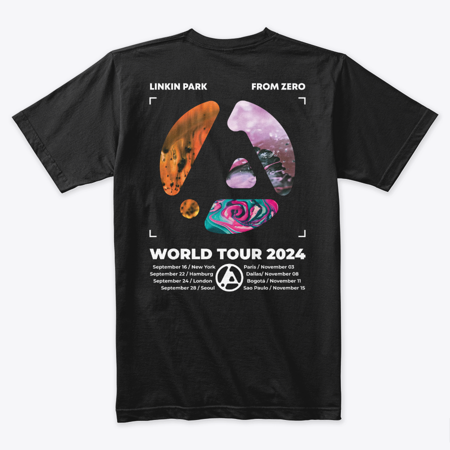 Camiseta Algodon Linkin Park From Zero Tour Orange