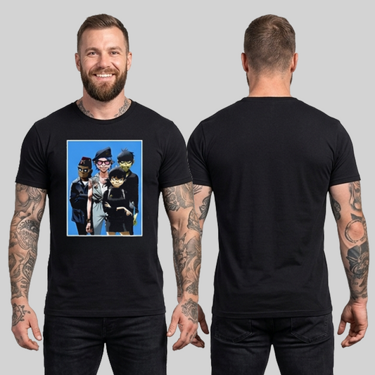 Camiseta Algodon Gorillaz Band Poster
