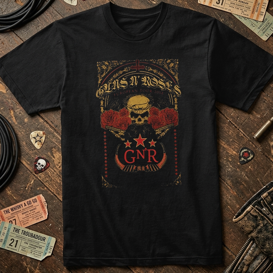 Camiseta Algodon Guns N Roses Tour 2012