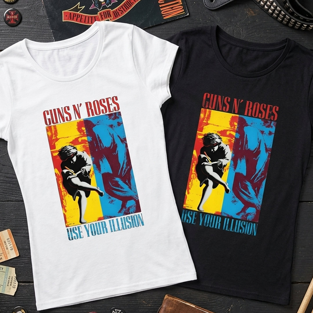 Camiseta Algodón Guns N Roses Use your Illusion Mujer