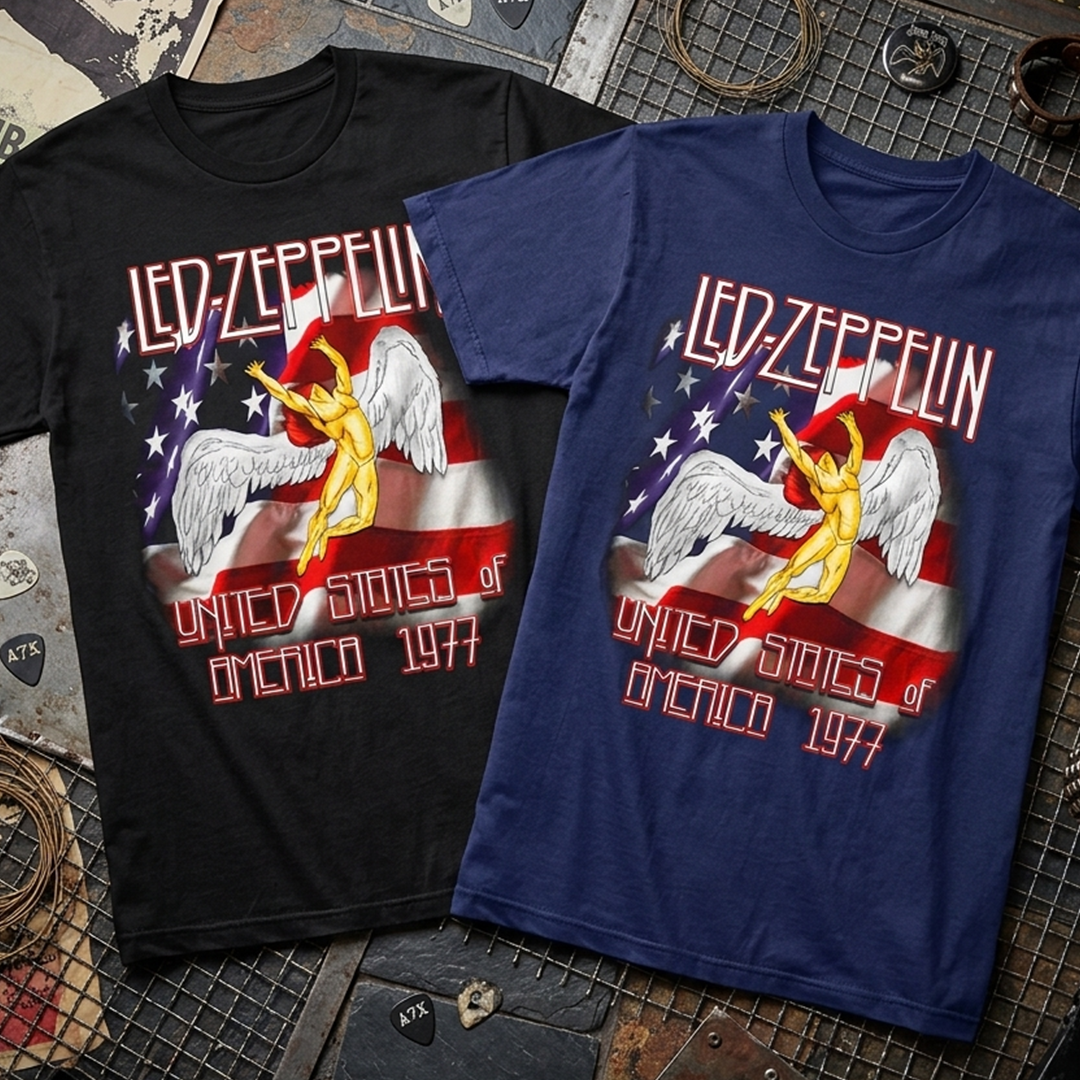 Camiseta Algodon Led Zeppelin United States Art