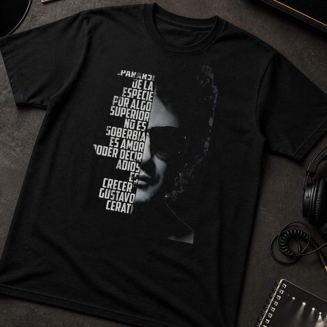 Camiseta Algodón Soda Stereo Frase Cerati