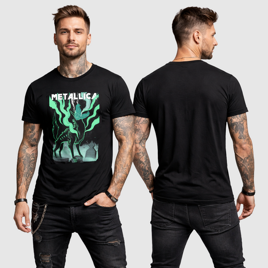 Camiseta Algodon Metallica Wolf Howling