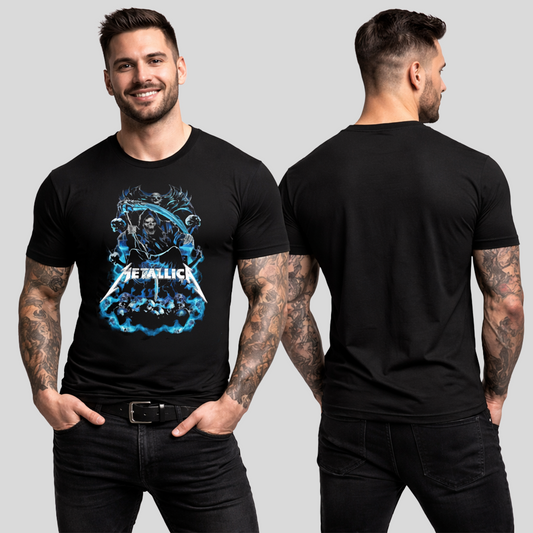 Camiseta Algodon Metallica Parca Blue Poster
