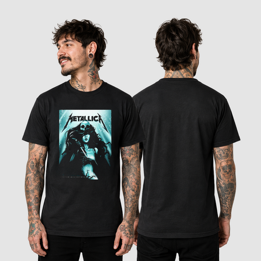 Camiseta Algodon Metallica Estadio Olimpico España Poster