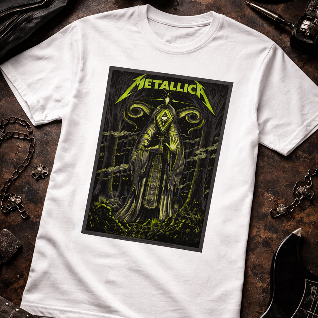 Camiseta Algodon Metallica Poster Barcelona