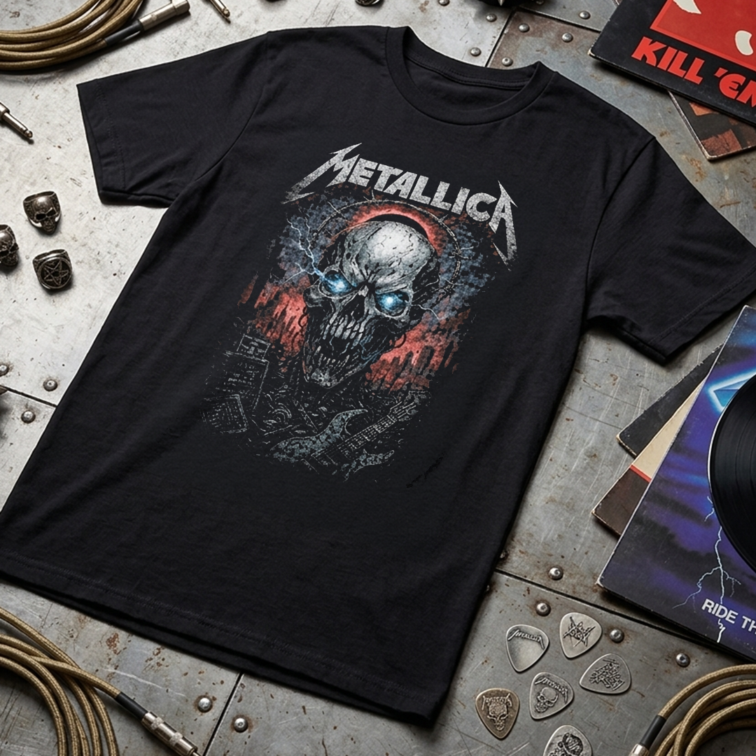 Camiseta Algodon Metallica Skull