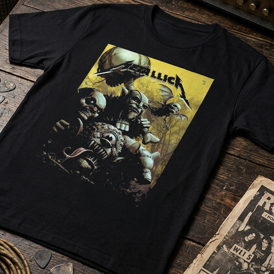 Camiseta Algodon Metallica Kansas City Poster