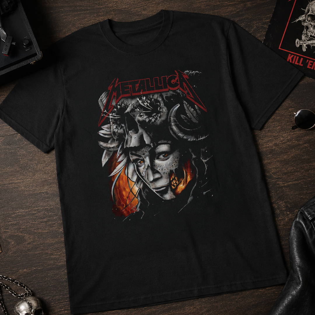 Camiseta Algodon Metallica Women Vikingo Art