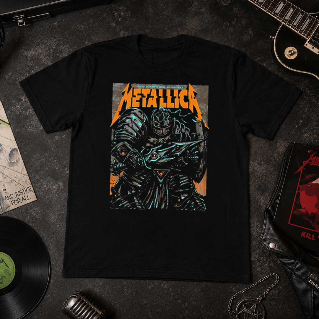 Camiseta Algodon Metallica Poster Italy