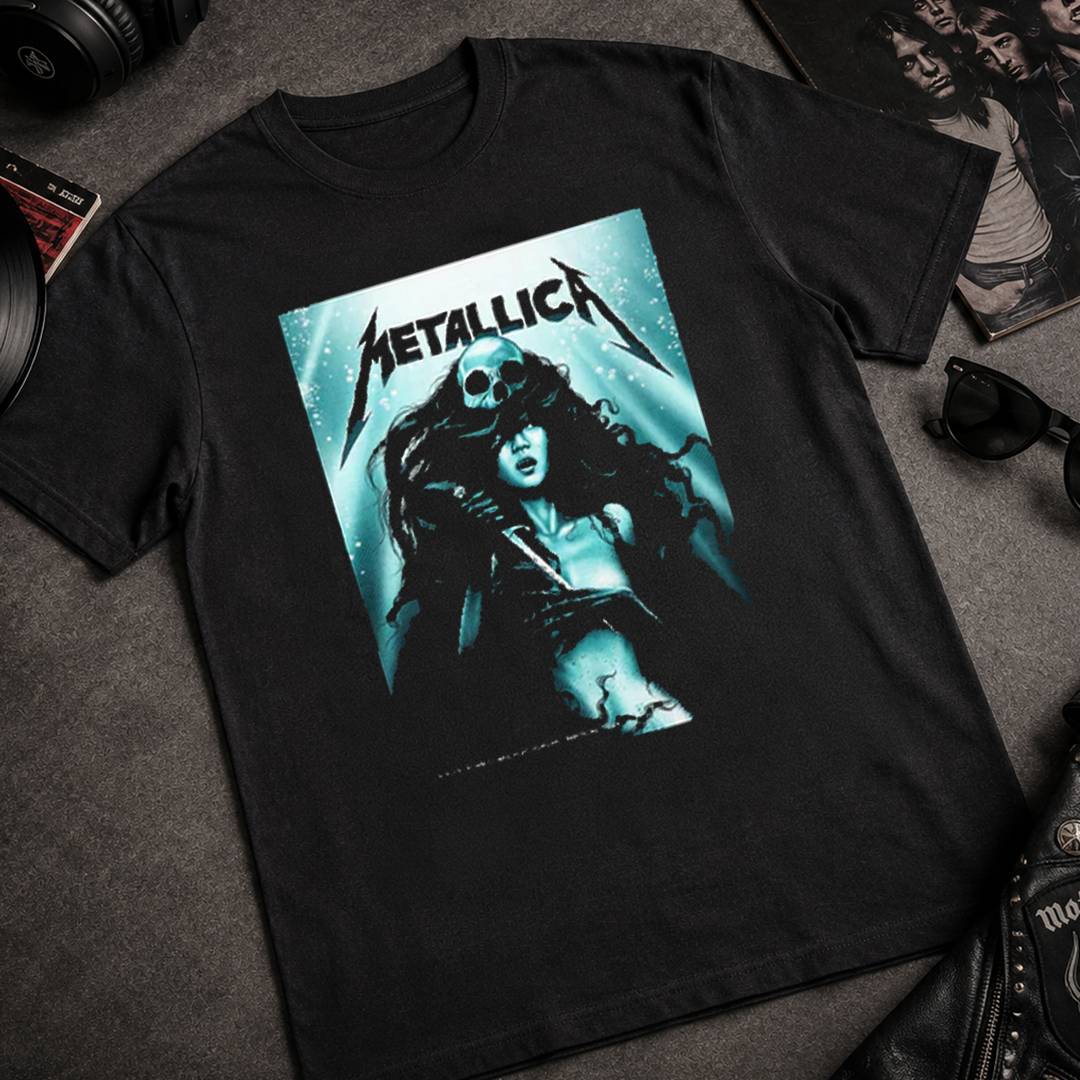 Camiseta Algodon Metallica Estadio Olimpico España Poster
