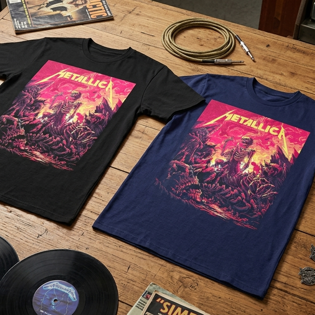 Camiseta Algodon Metallica Landgraaf Pinkpop Poster