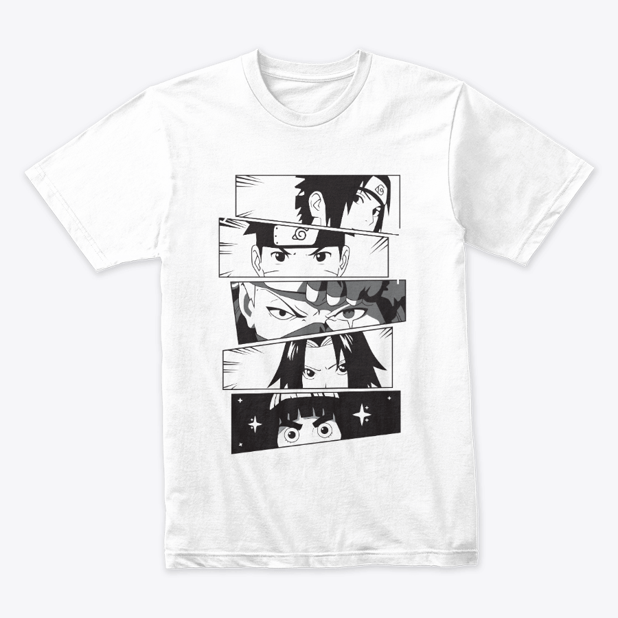 Camiseta Algodon Naruto Faces Poster