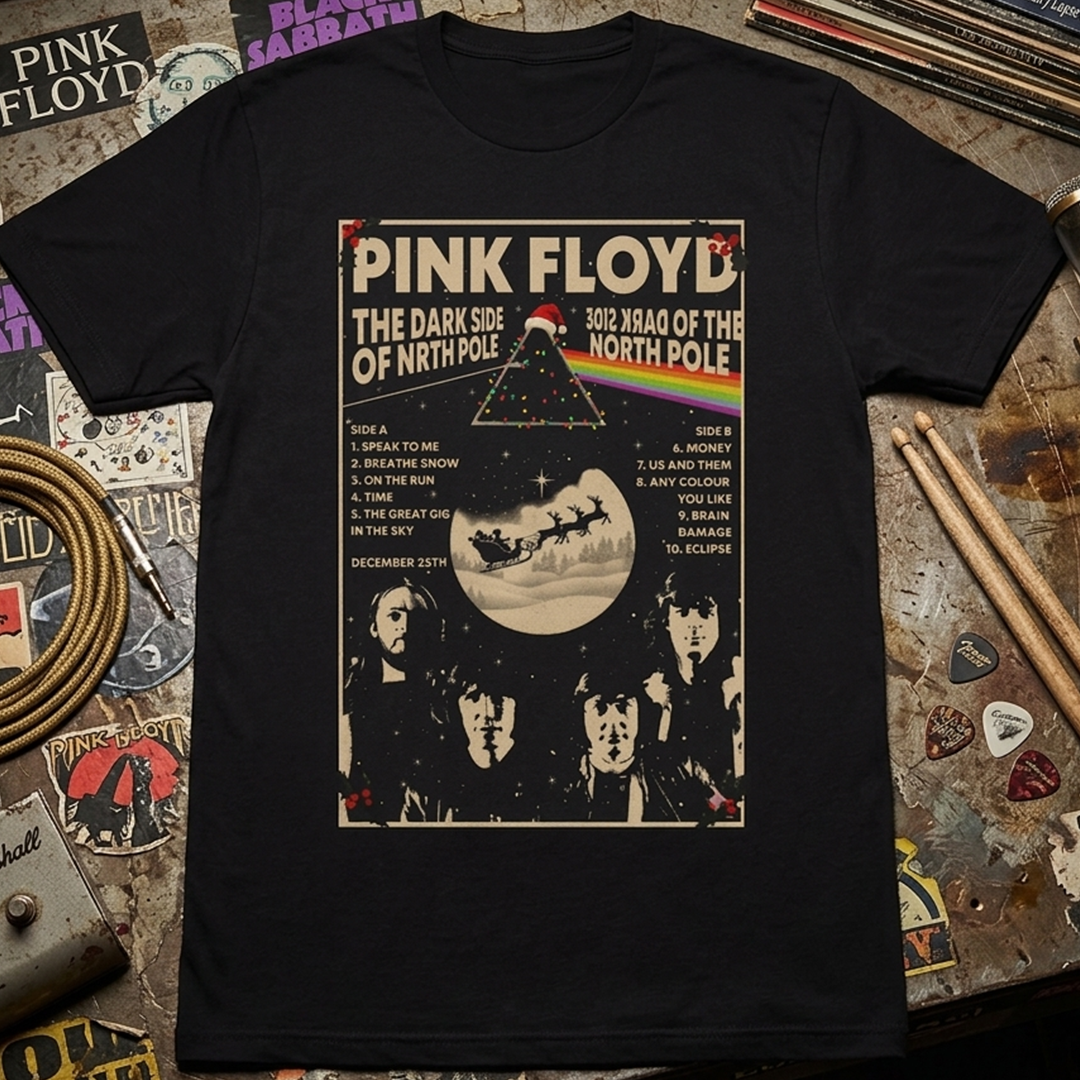 Camiseta Algodon Pink Floyd Navidad