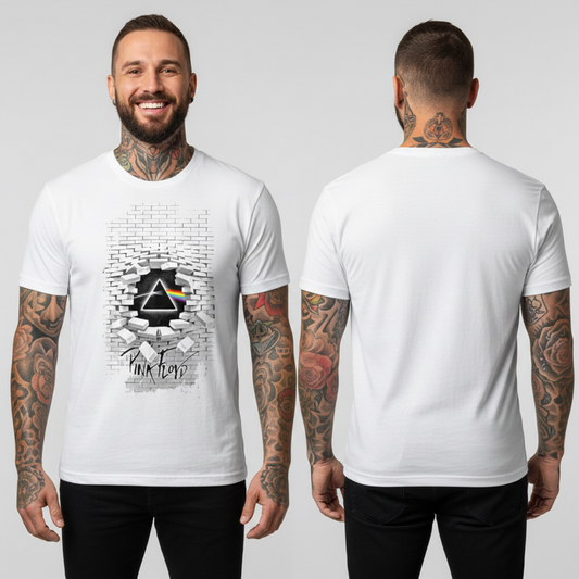 Camiseta Algodon Pink Floyd The Wall Logo Poster