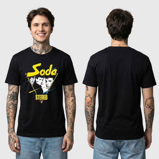 Camiseta Algodón Soda Stereo Triángulo