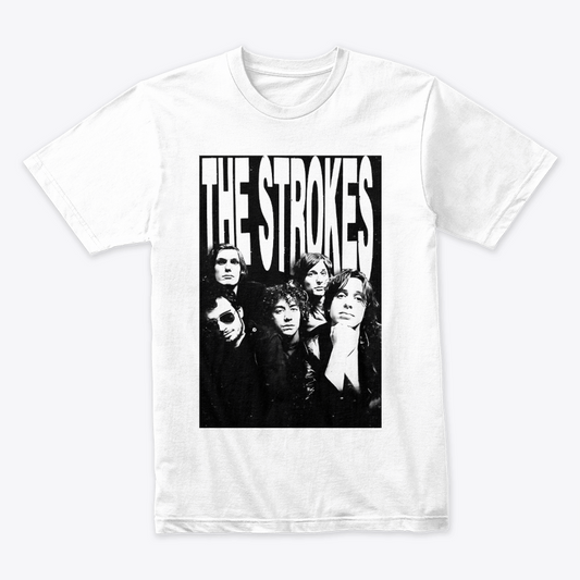 Camiseta The Strokes Old Band Blanco