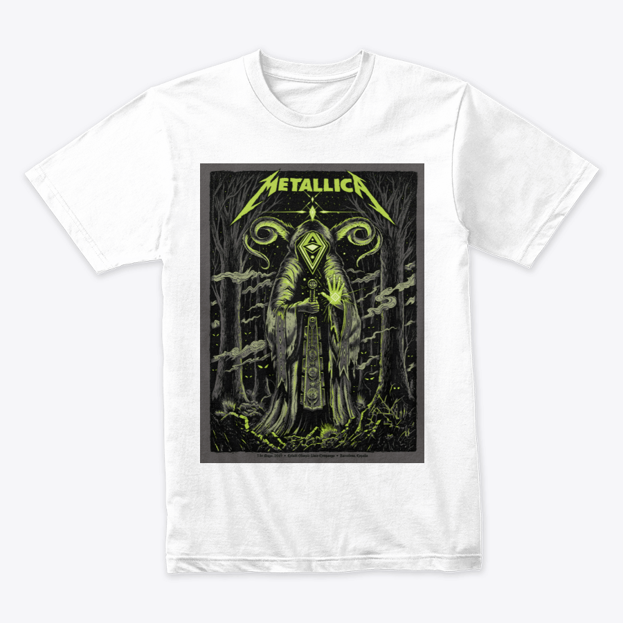 Camiseta Algodon Metallica Poster Barcelona