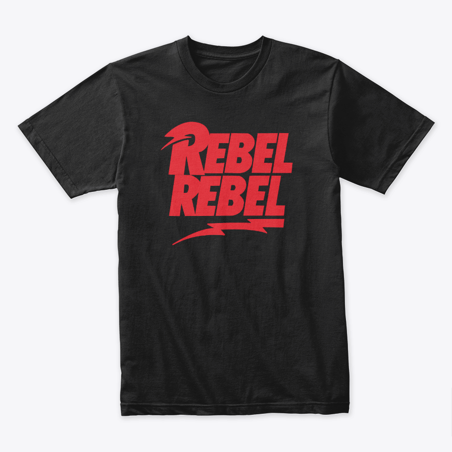 Camiseta Algodón David Bowie Rebel Rebel Logo