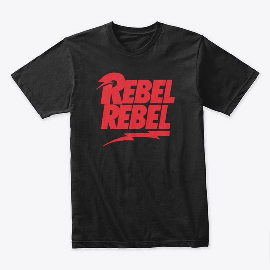 Camiseta Algodón David Bowie Rebel Rebel Logo