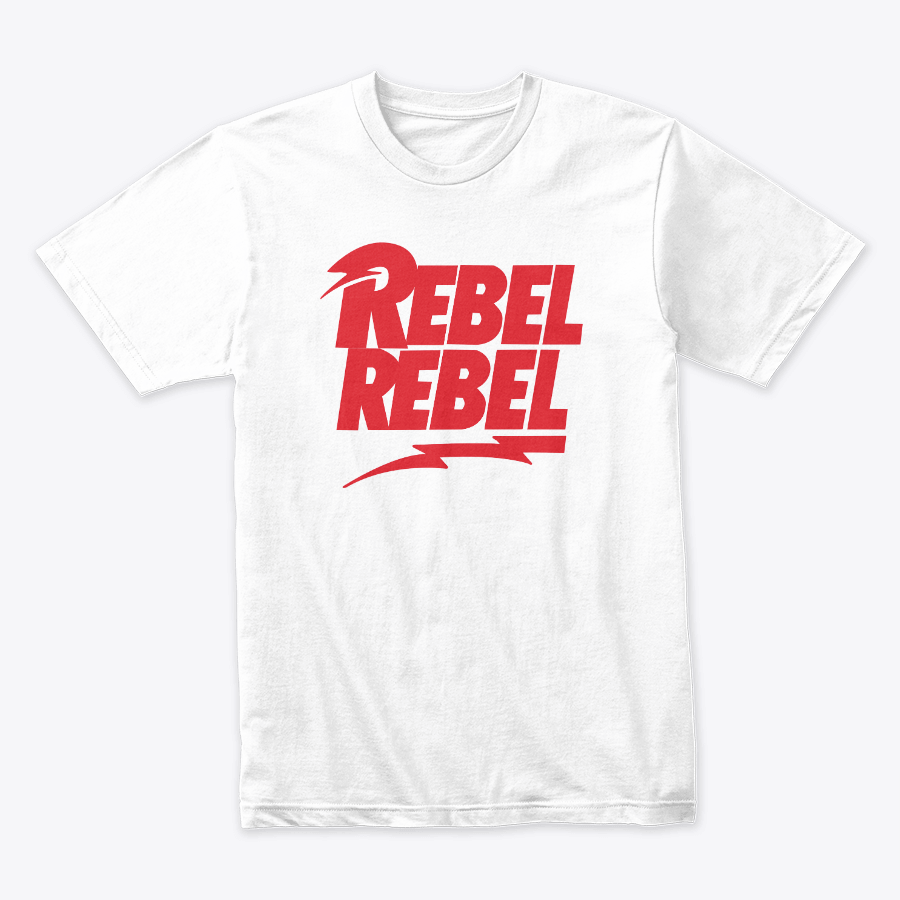 Camiseta Algodón David Bowie Rebel Rebel Logo