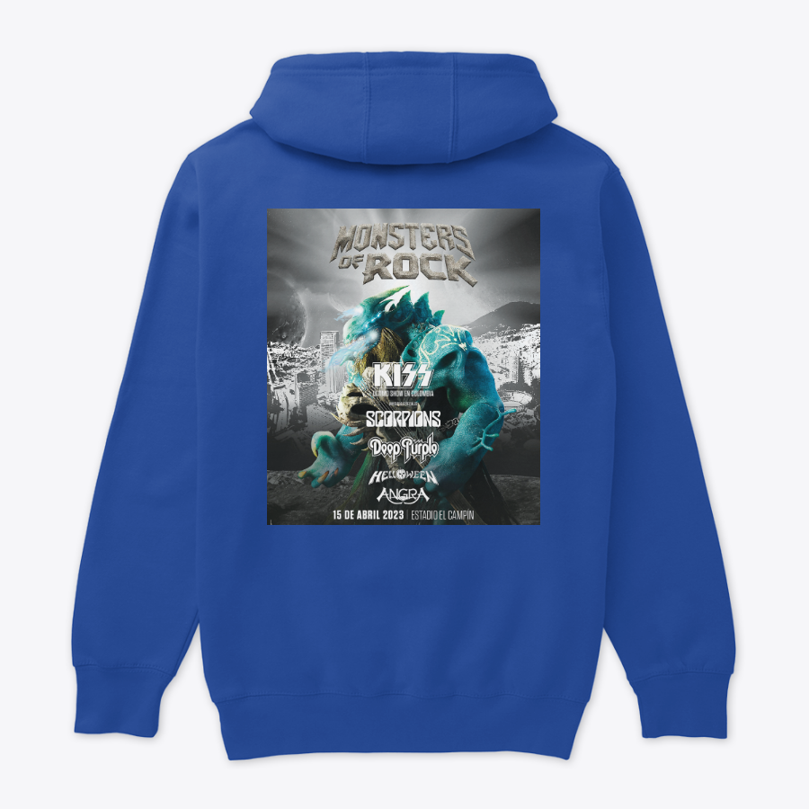 Buzo Capota Monsters Of Rock Poster Bogota Doble Estampado
