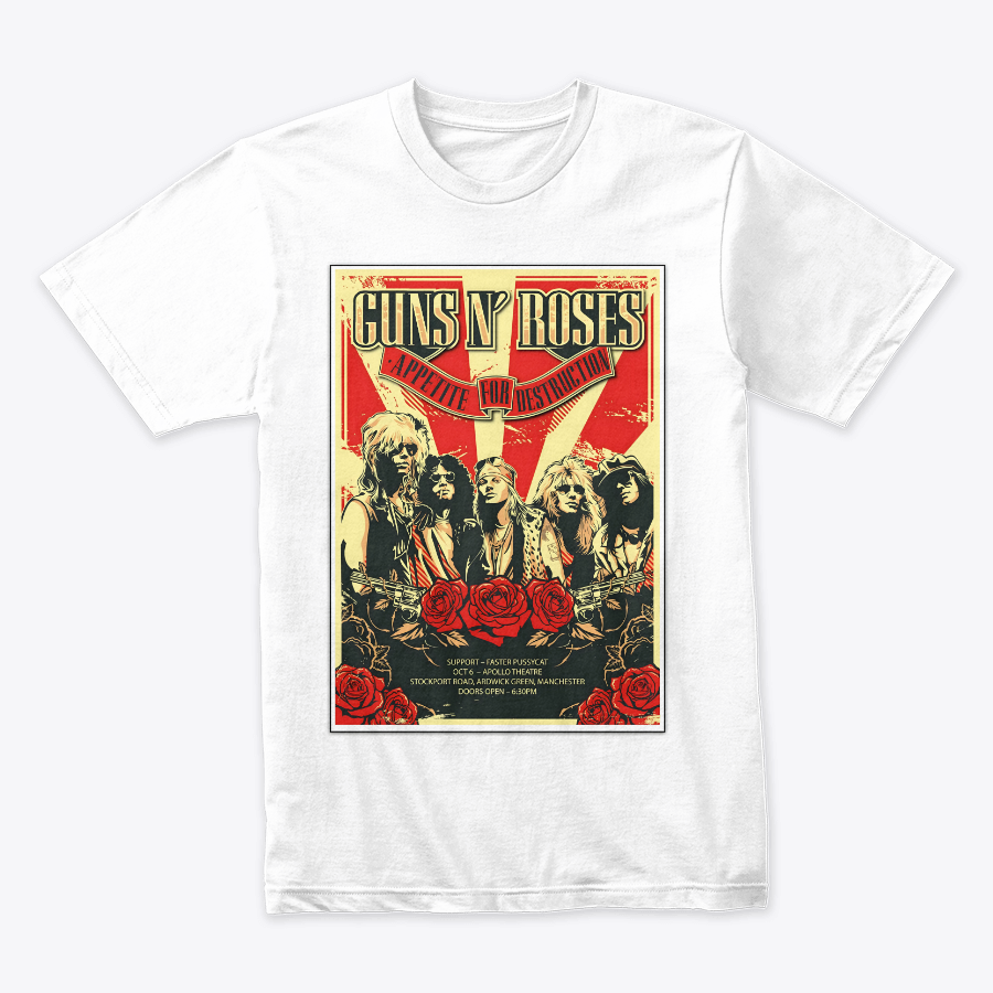 Camiseta Guns N Roses Manchester Poster