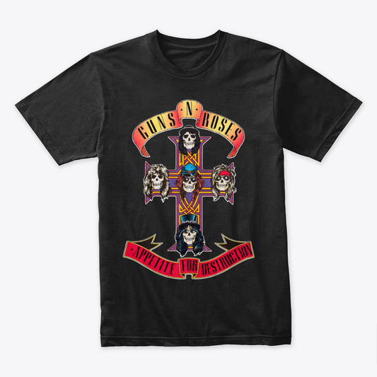 Camiseta Algodon Guns N Roses Art Plus
