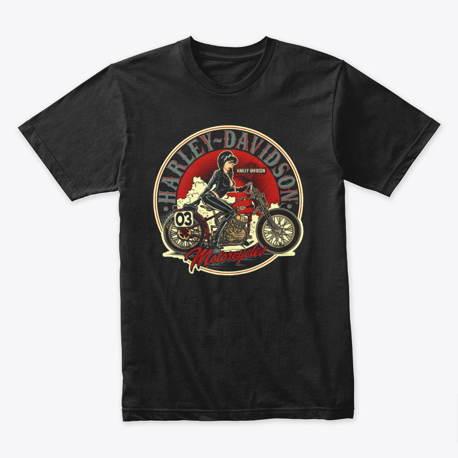 Camiseta Algodon Harley Davidson Vintange Motorcycles Red