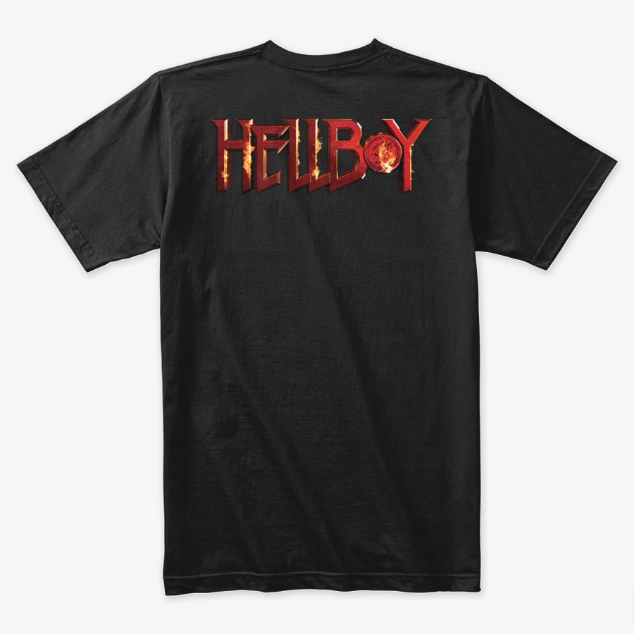 Camiseta Algodon Hellboy Face Red Doble Estampado
