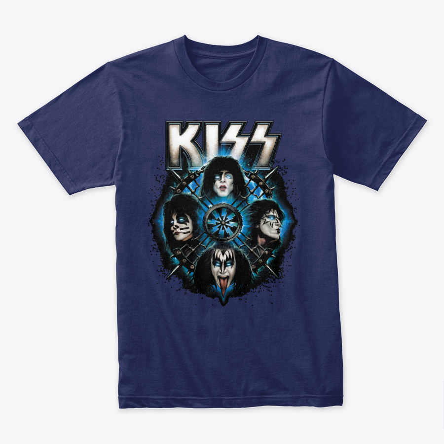 Camiseta algodon Kiss Faces Tribe