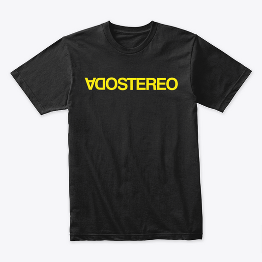 Camiseta Algodón Soda Stereo logo amarillo