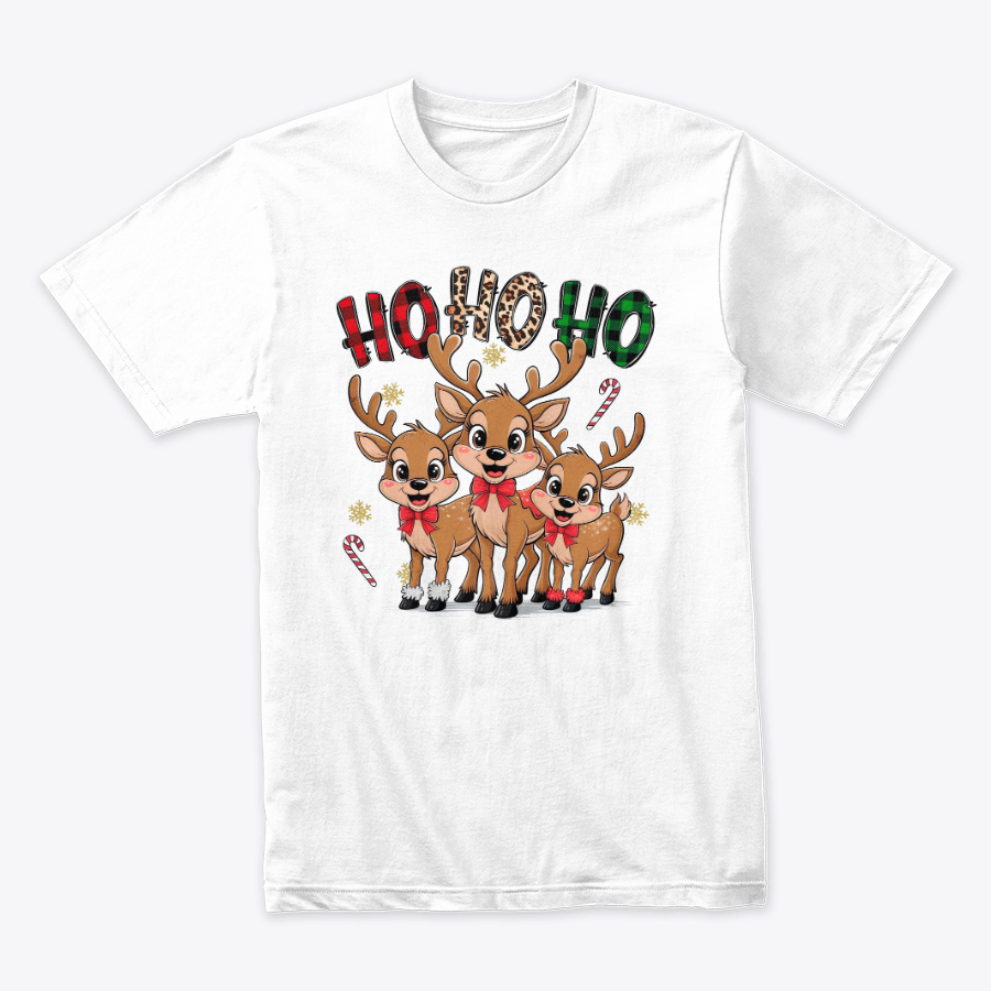 Camisetas Navideñas Familia Set de 3 Prendas HO,HO,HO Renos