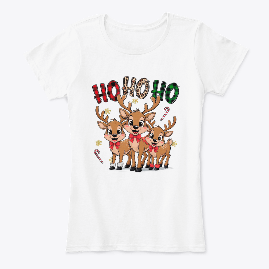 Camisetas Navideñas Familia Set de 3 Prendas HO,HO,HO Renos