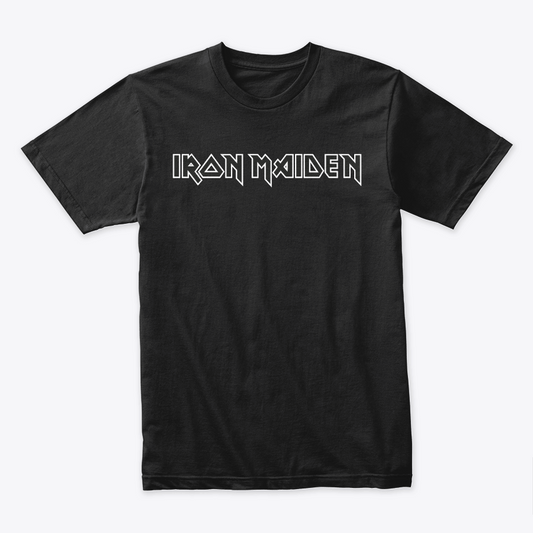 Camiseta Algodon Iron Maiden Logo Black