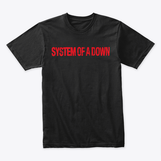Camiseta Algodon System Of A Down Logo Rojo