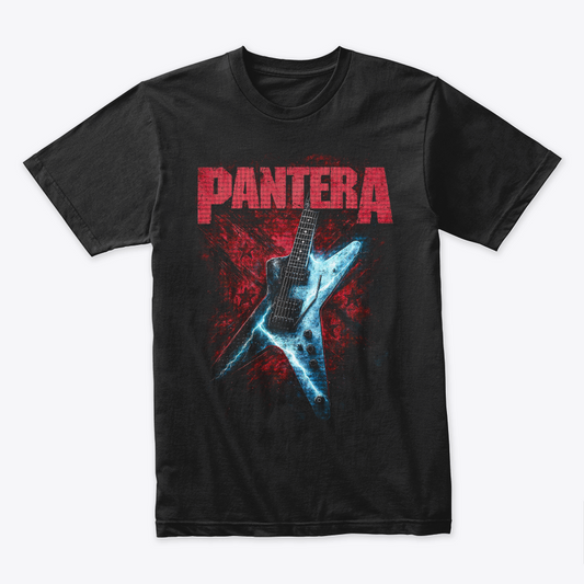 Camiseta Algodon Pantera Guitar Art