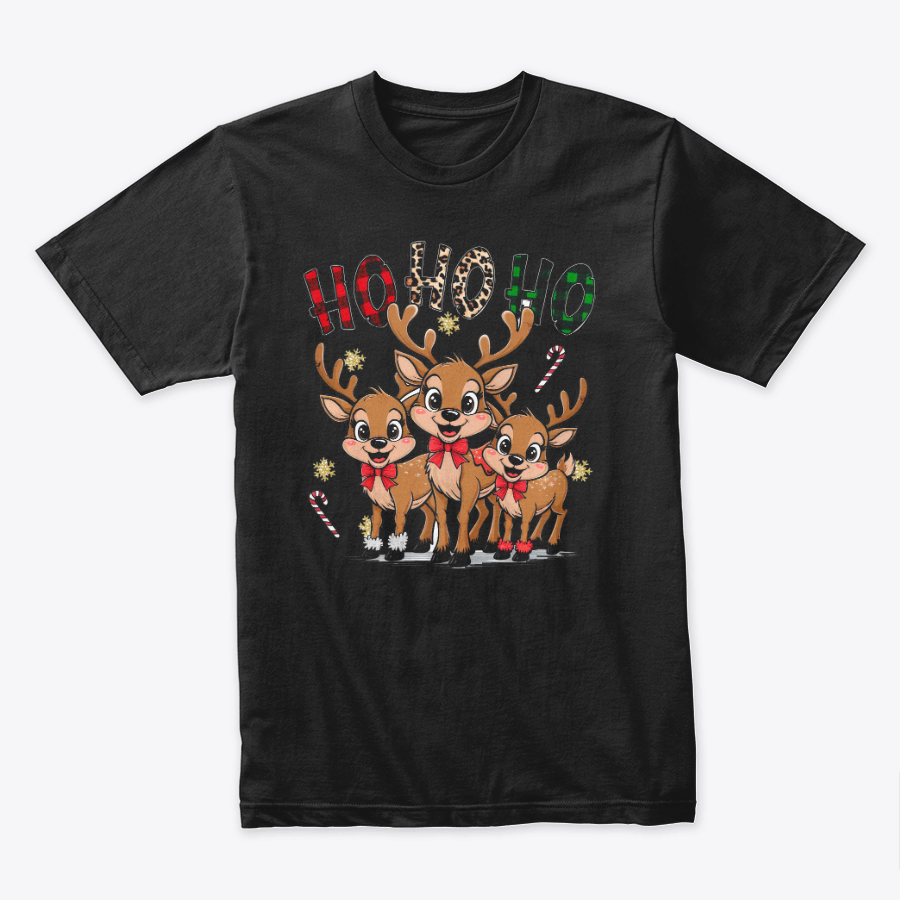 Camisetas Navideñas Familia Set de 3 Prendas HO,HO,HO Renos