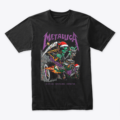 Camiseta Algodon Metallica Cars Navidad