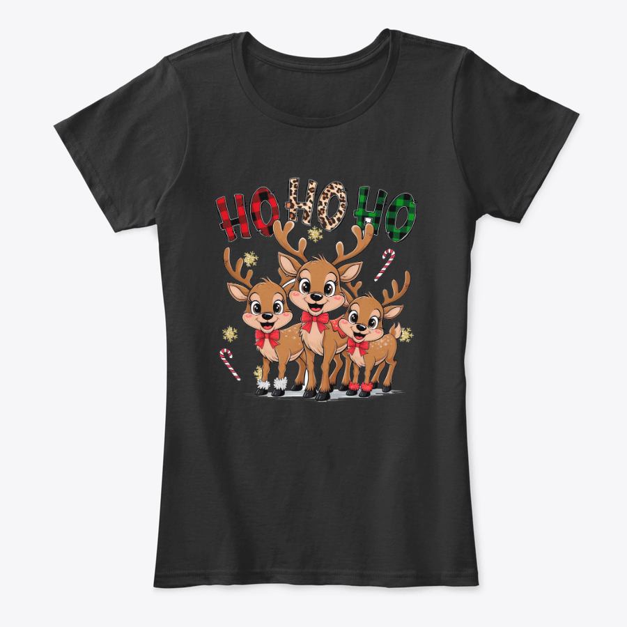 Camisetas Navideñas Familia Set de 3 Prendas HO,HO,HO Renos