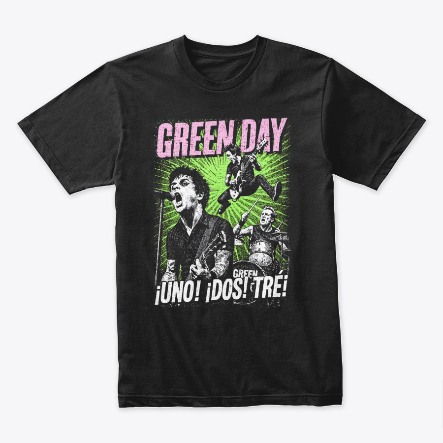 Camiseta Algodon Green Day Uno, Dos Y Tres!