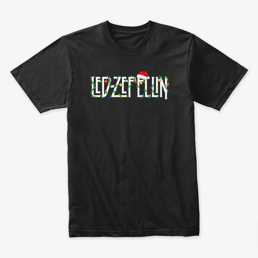 Camiseta Algodon Led Zeppelin Logo Navidad