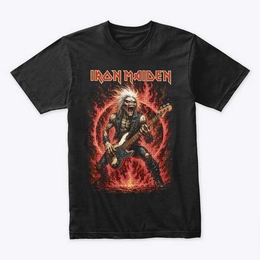 Camiseta Algodon Iron Maiden Guitar