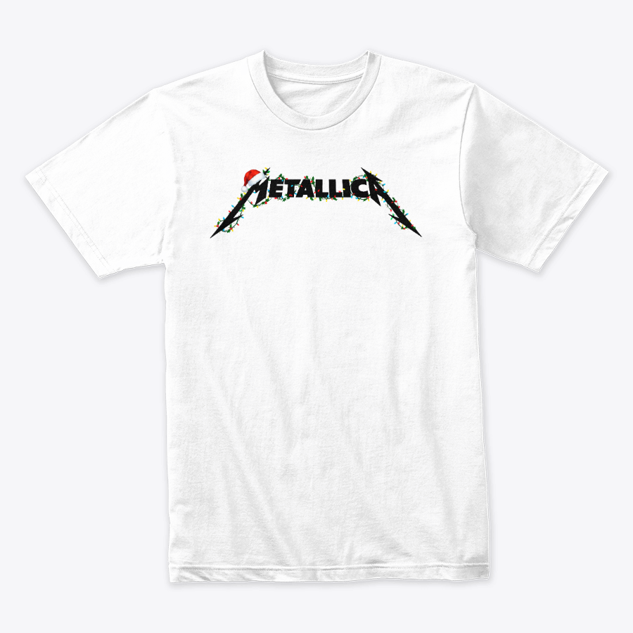 Camiseta Algodon Metallica Logo Navidad
