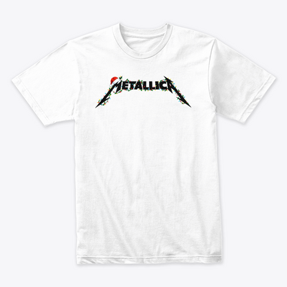 Camiseta Algodon Metallica Logo Navidad