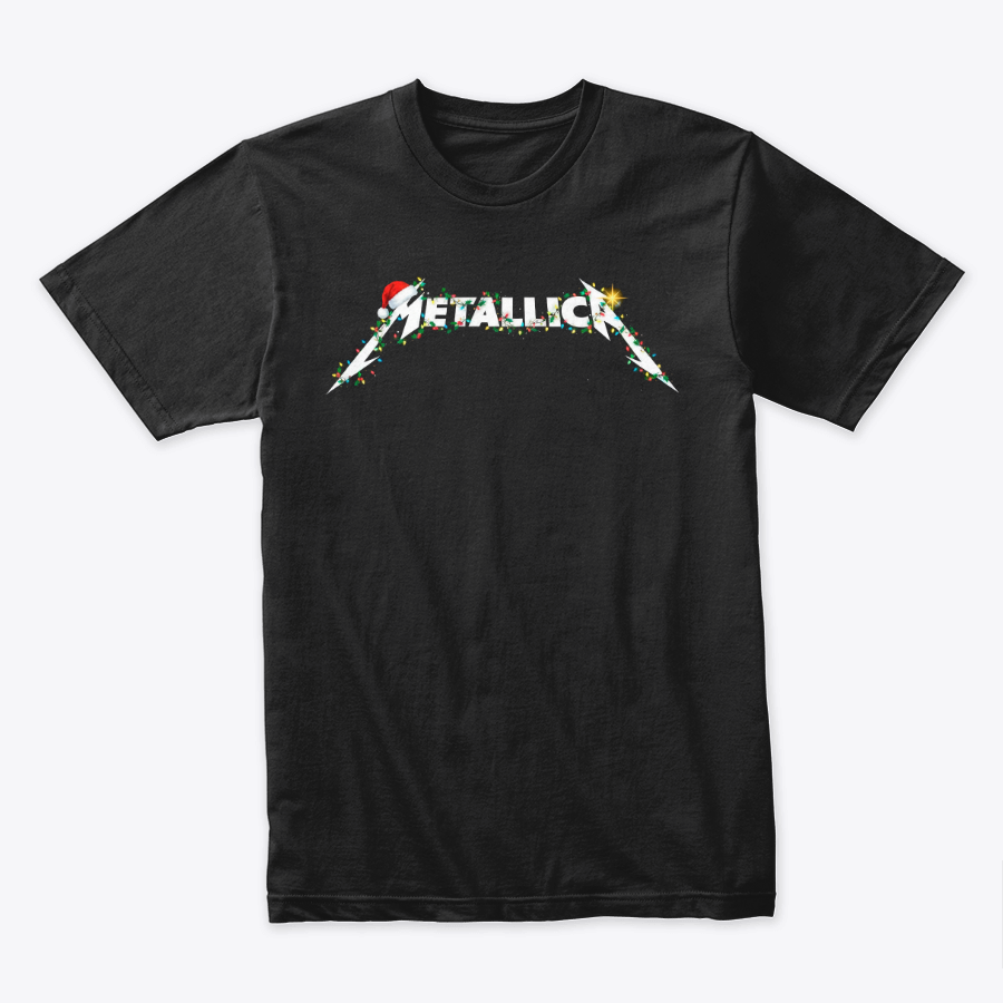 Camiseta Algodon Metallica Logo Navidad