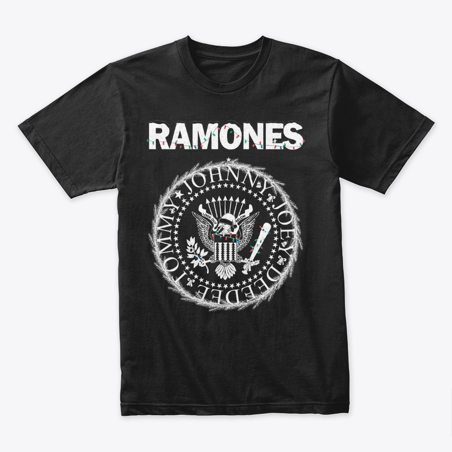 Camiseta Algodon The Ramones Logo Casico Navidad