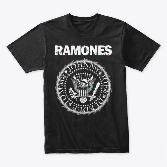 Camiseta Algodon The Ramones Logo Casico Navidad