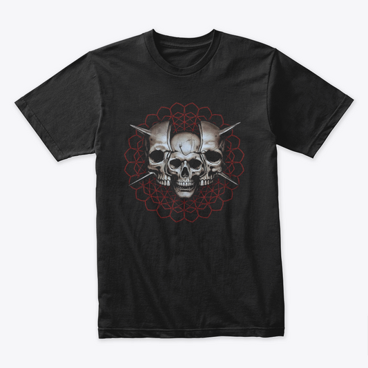 Camiseta Algodón Skull Spikes Tool